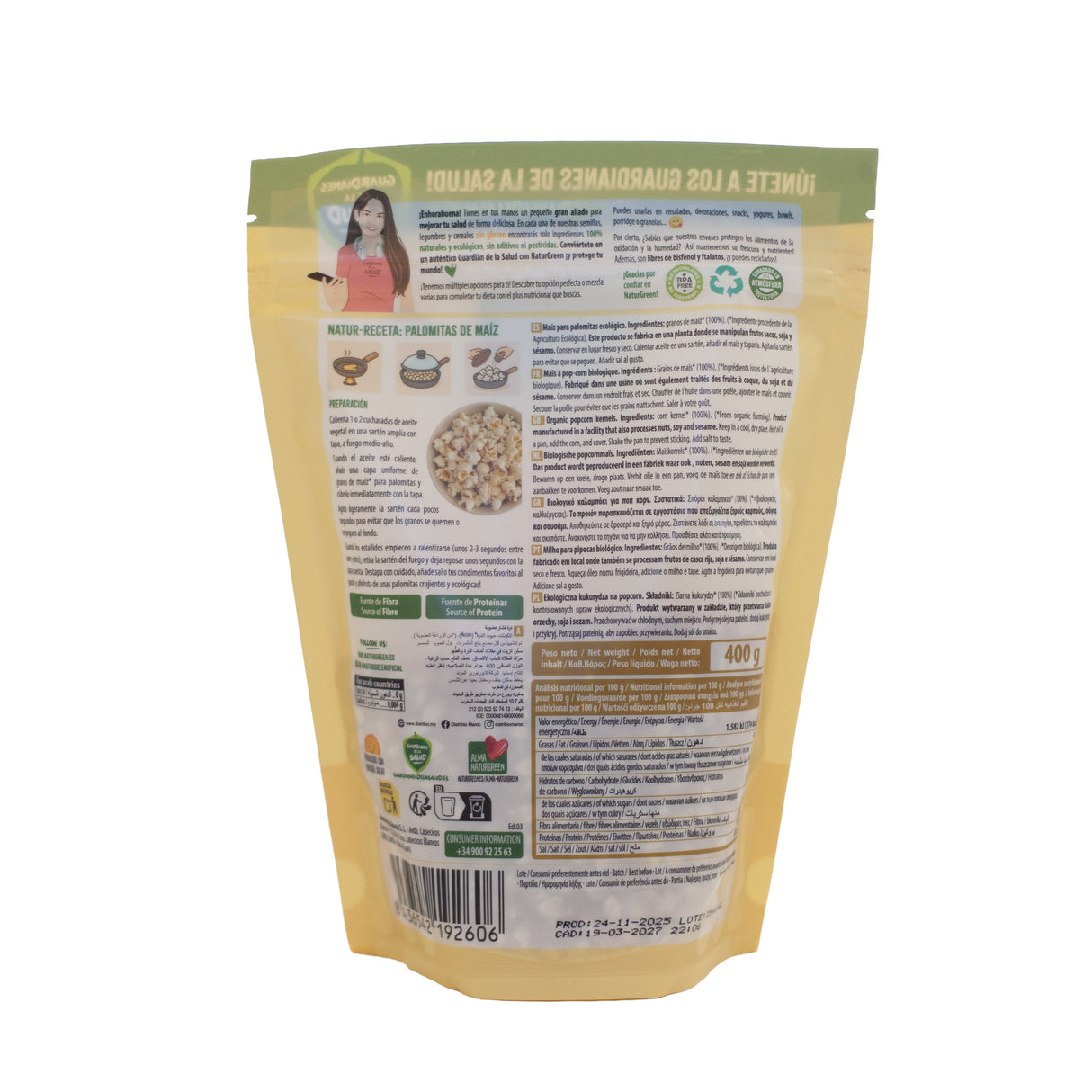 Maíz para Palomitas Bio · Naturgreen · 400 gramos