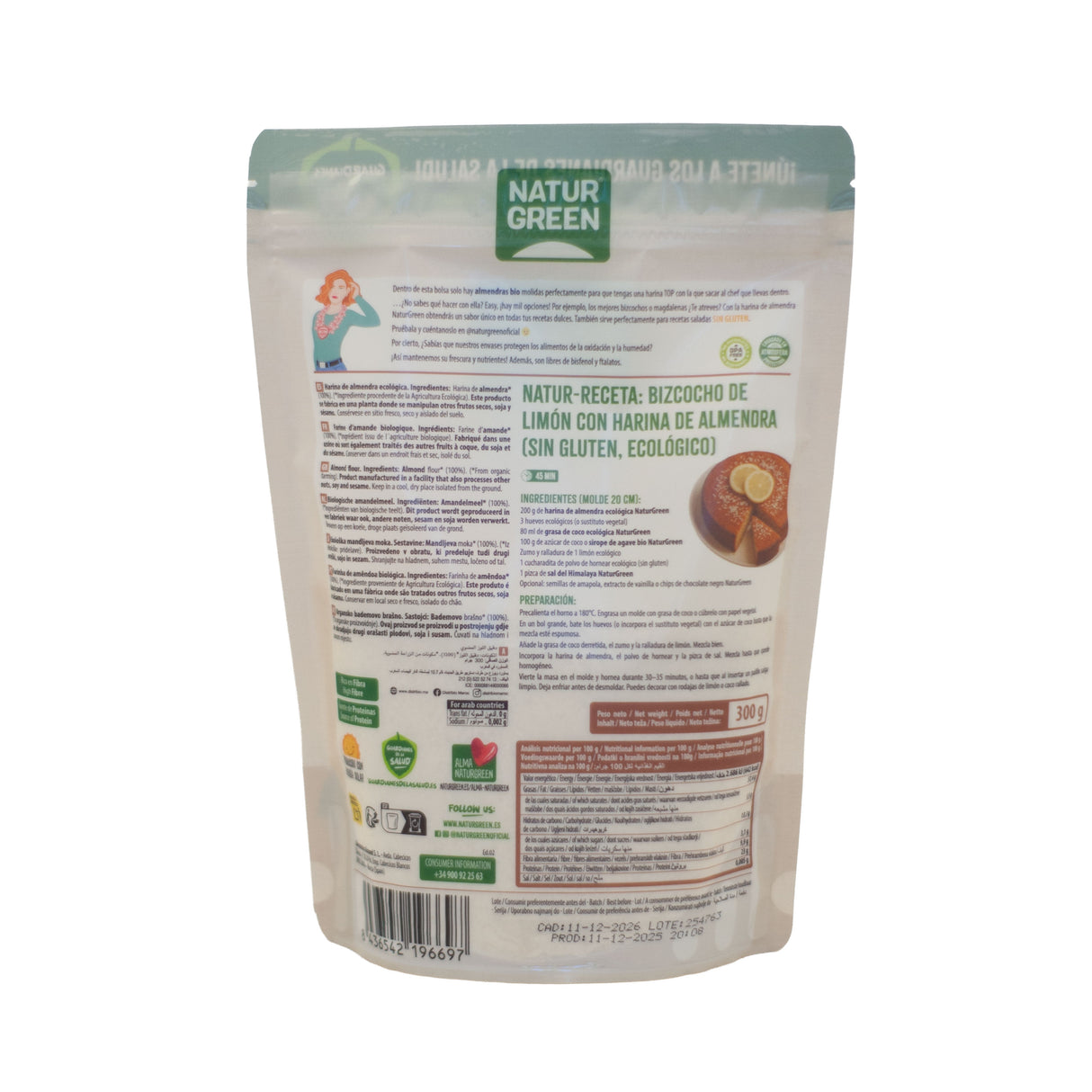 Harina de Almendra Bio · Naturgreen · 300 gramos