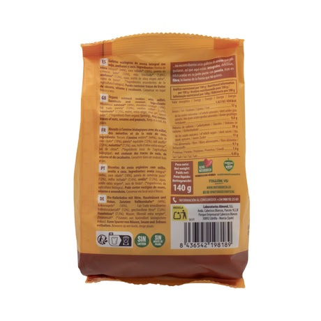 Galletas de Avena Integral con Mijo, Avellanas y Coco Bio · Naturgreen · 140 gramos