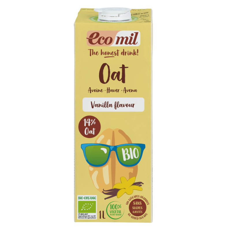 Bebida de Avena con Vainilla Bio · Ecomil · 1 litro