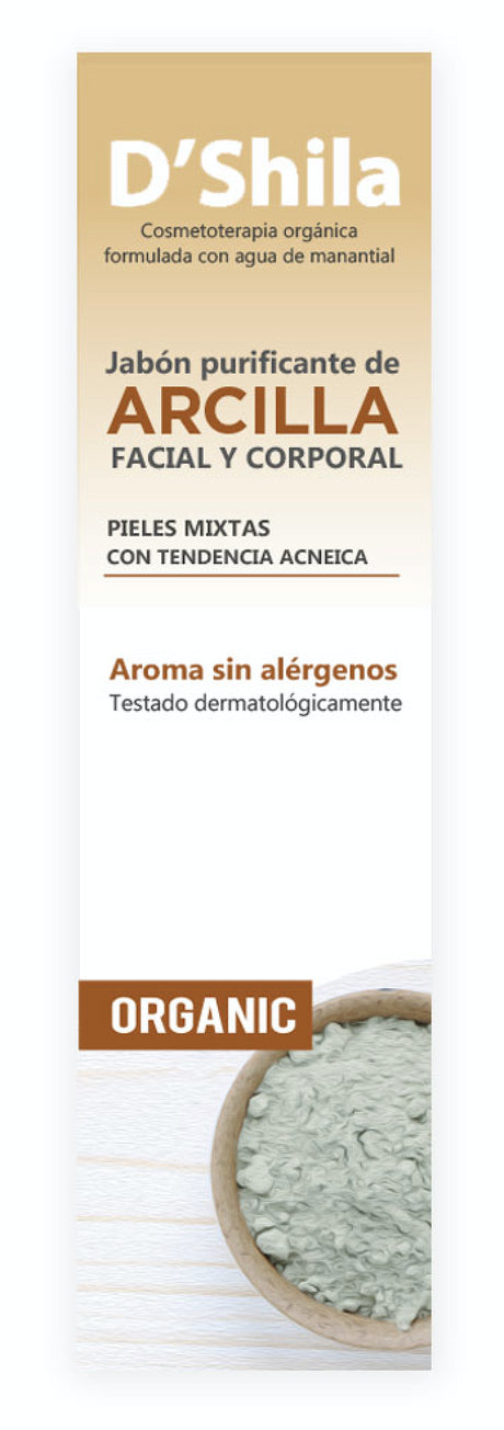 Jabón Purificante de Arcilla · D'Shila · 250 ml