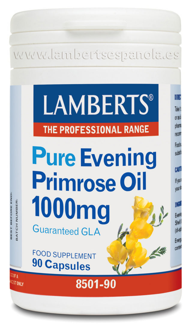 Aceite de Primula Puro 1.000 mg · Lamberts · 90 perlas