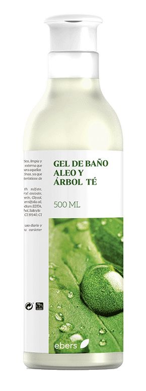 Gel de Baño Aloe & Árbol del Té · Ebers · 500 ml