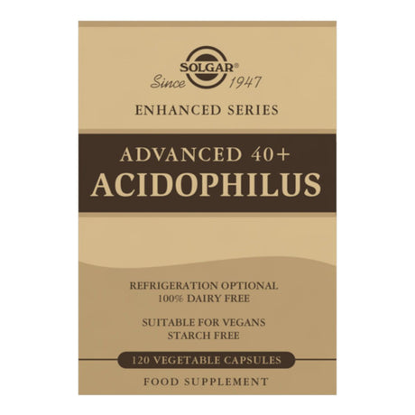 40 Plus Acidophilus Avanzado · Solgar · 120 cápsulas