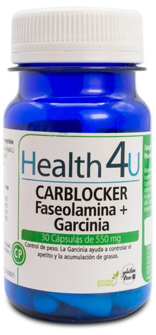 Carblocker Faseolamina + Garcinia · Health4U · 30 cápsulas