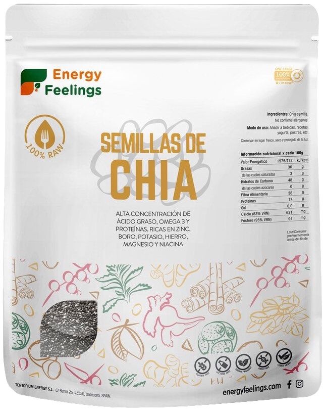 Semillas de Chía · Energy Feelings · 500 gramos