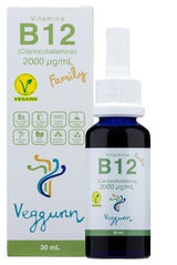 Vitamina B12 Líquida 2.000 mcg · Veggunn · 30 ml