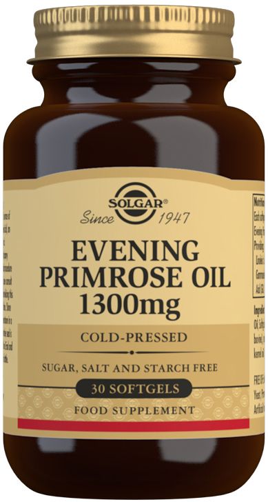 Aceite de Prímula de Rosa 1.300 mg · Solgar · 30 perlas
