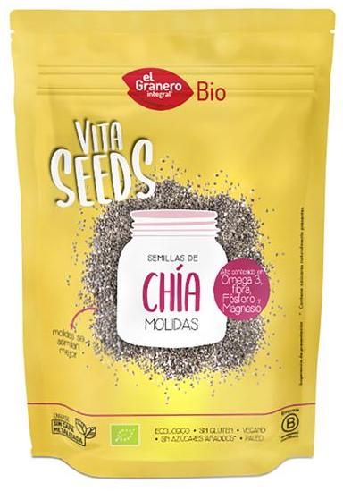 Vitaseeds Semillas de Chia Molidas · El Granero Integral · 200 gramos