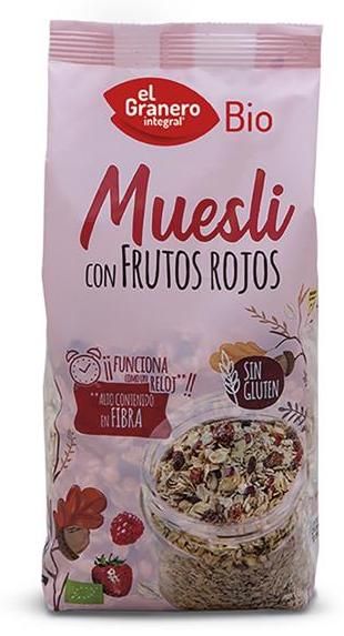 Muesli con Frutos Rojos · El Granero Integral · 375 gramos