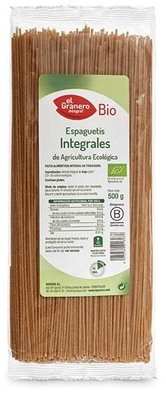 Espaguetis Integrales · El Granero Integral · 500 gramos
