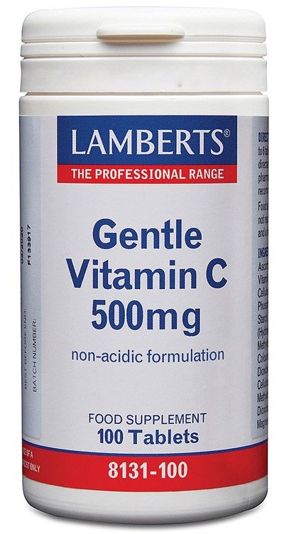 Gentle Vitamina C No Ácida · Lamberts · 100 comprimidos