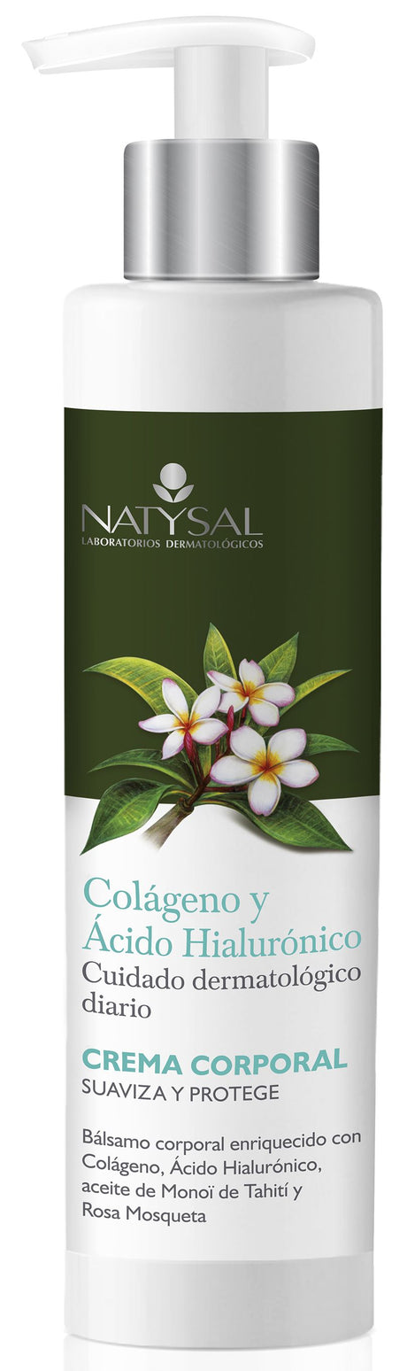 Crema Corporal de Colágeno con Ácido Hialurónico · Natysal · 300 ml