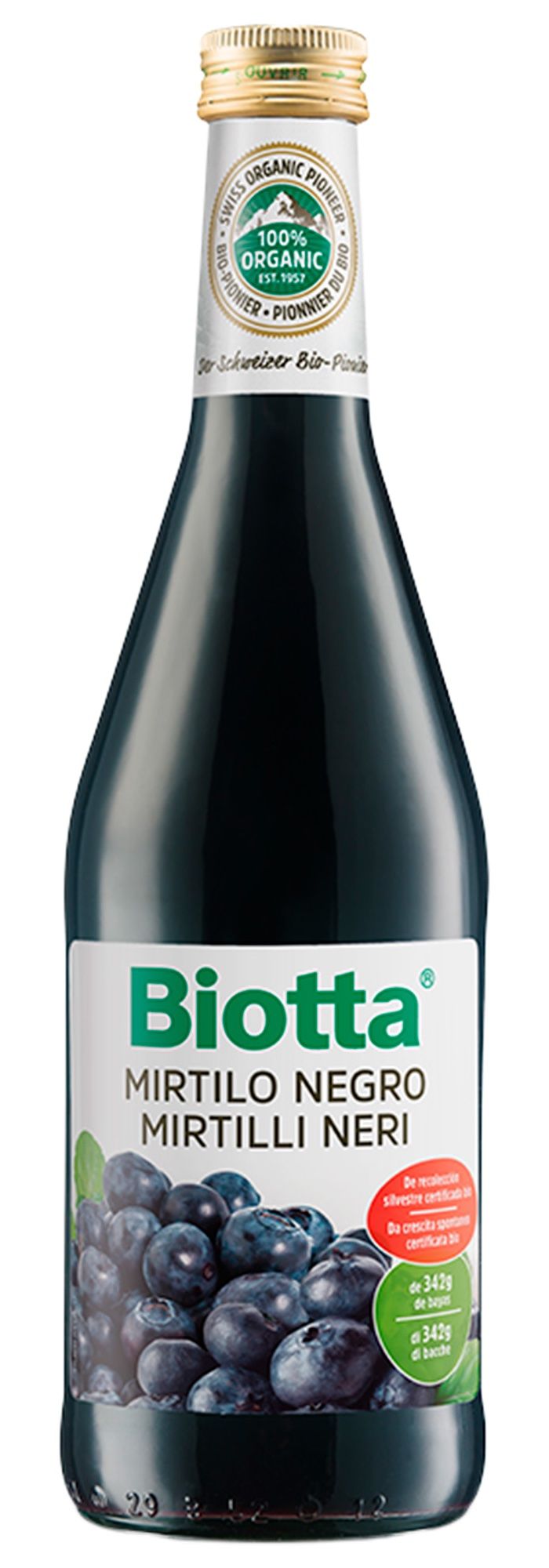 Jugo de Mirtilo Negro · Biotta · 500 ml