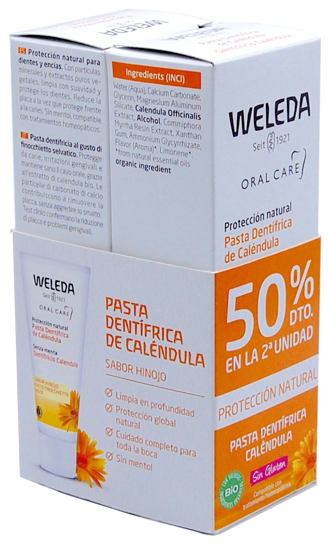 Duplo Pasta Dentífrica de Caléndula · Weleda · 2x75 ml