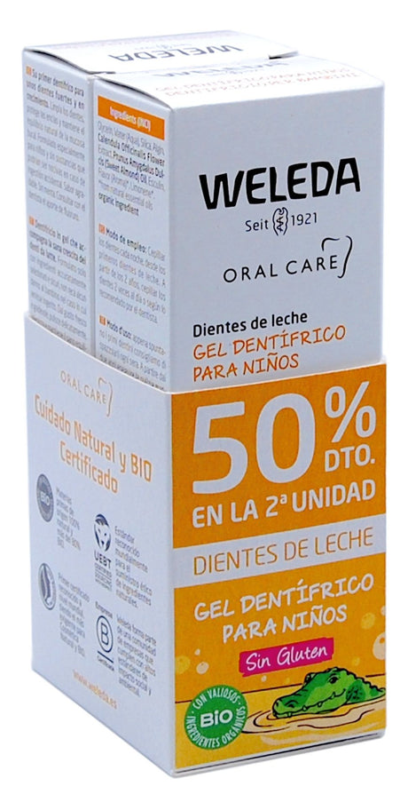 Duplo Gel Dentífrico para Niños · Weleda · 2x50 ml
