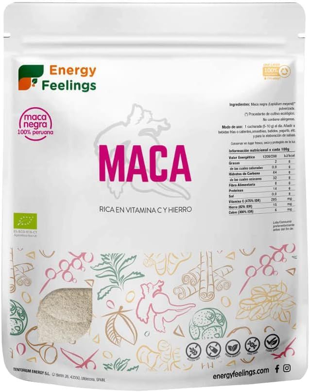 Maca Negra en Polvo Eco · Energy Feelings · 1 kg