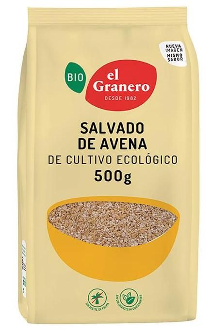 Salvado de Avena Bio · El Granero Integral · 500 gramos
