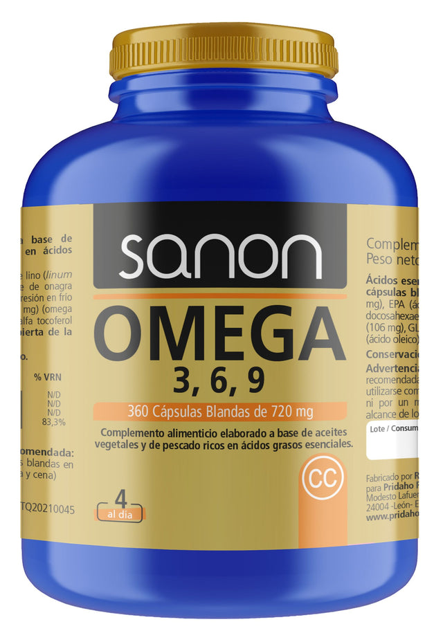 Omega 3-6-9 · Sanon · 360 cápsulas