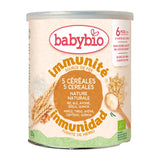 Papilla 5 Cereales Arroz, Trigo, Avena, Centeno y Quinoa · Babybio · 220 gramos