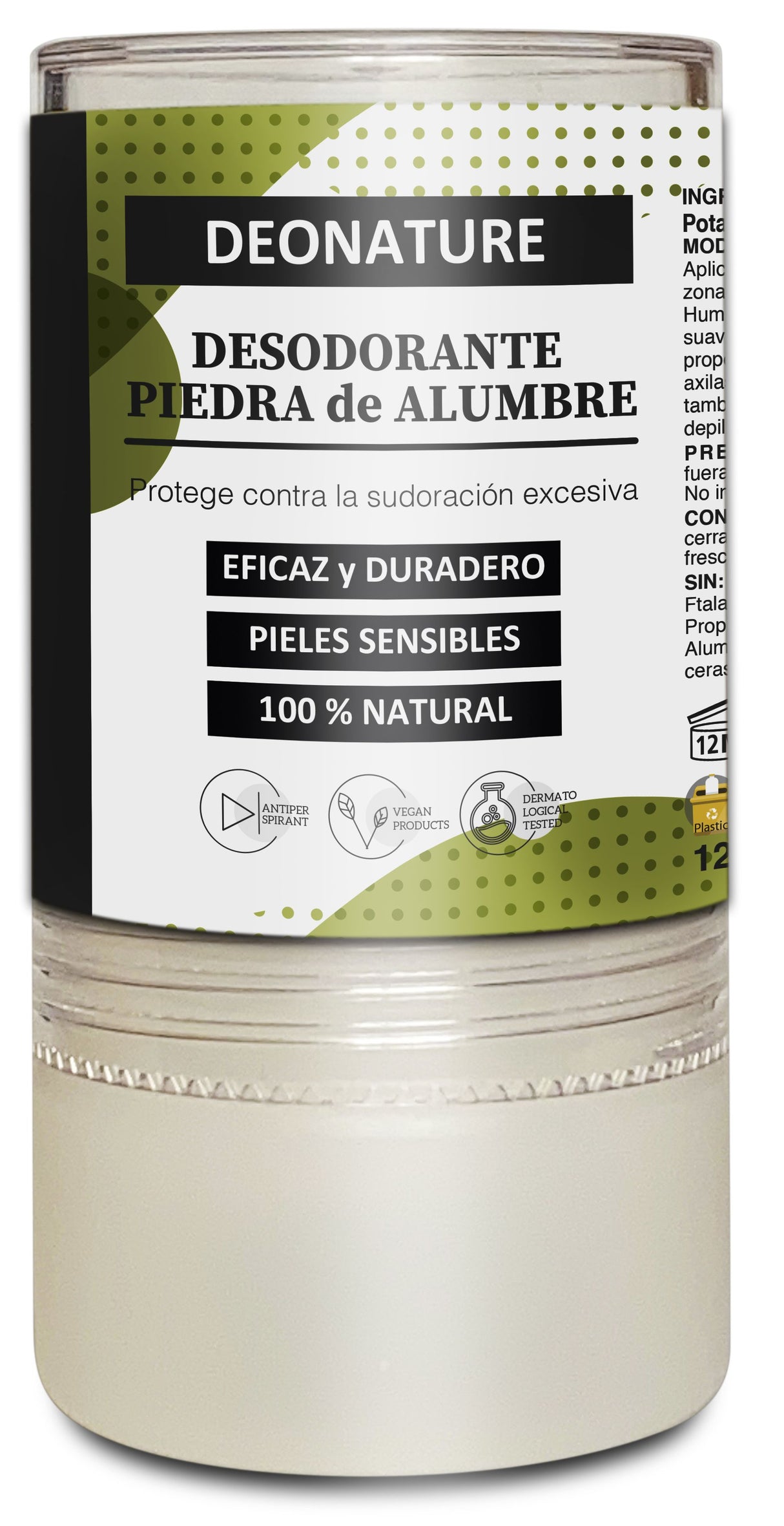 Desodorante Piedra de Alumbre · Sanon · 120 gramos