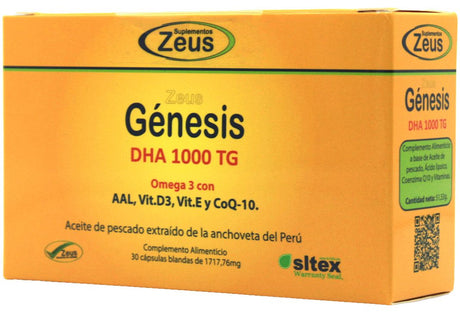 Génesis DHA 1000 TG · Zeus · 30 cápsulas blandas