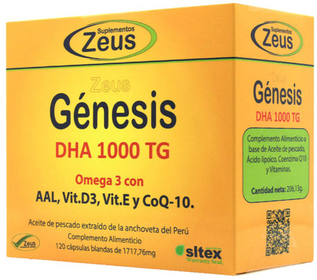 Génesis DHA 1000 TG · Zeus · 120 cápsulas blandas