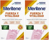 Pack Ahorro Meritene Fuerza y Vitalidad Batido Fresa · Nestlé · 2x15 sobres