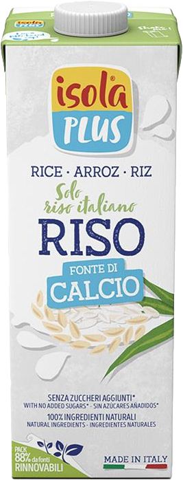 Bebida Vegetal de Arroz con Calcio · Isola Plus · 1 litro
