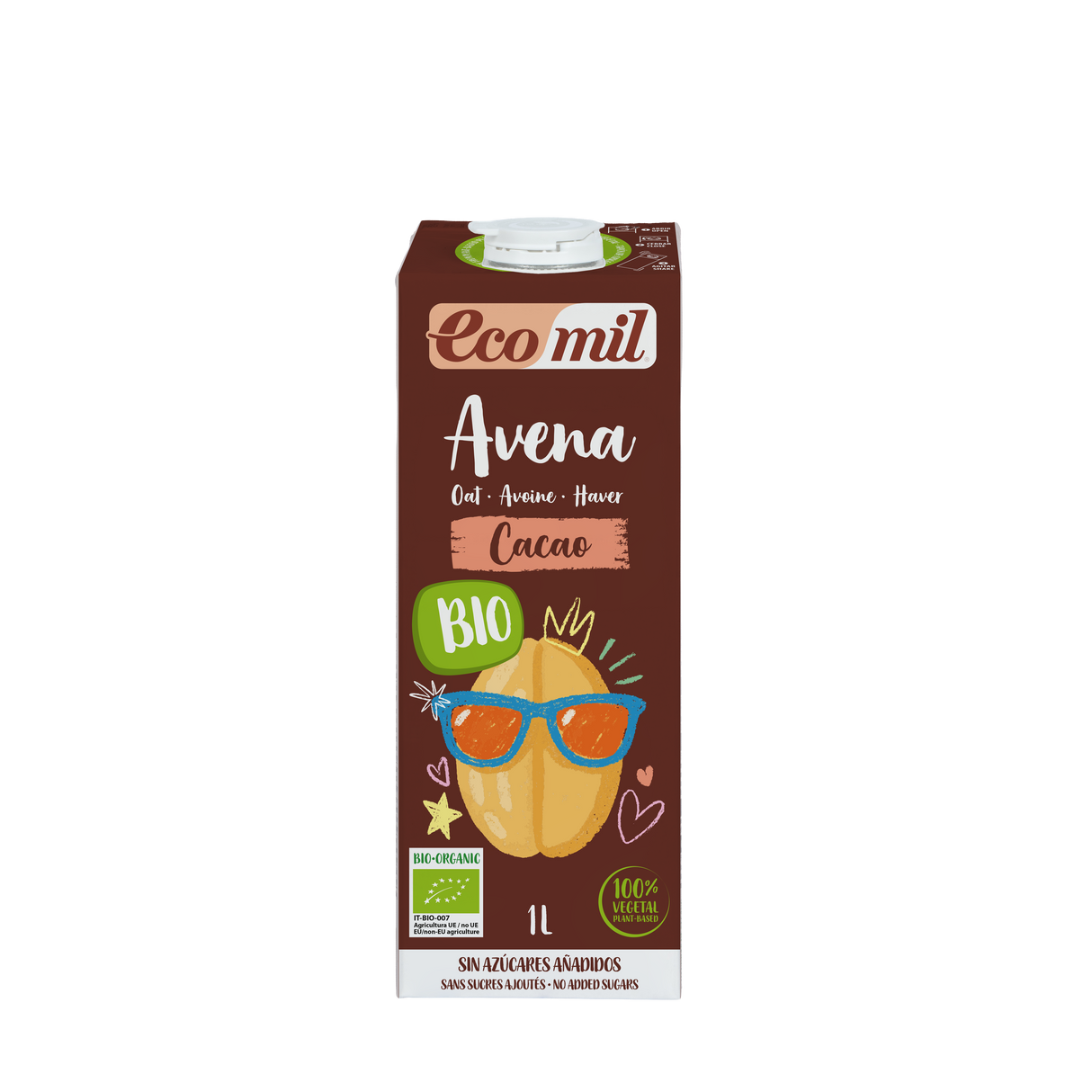 Bebida de Avena con Cacao Bio · Ecomil · 1 litro