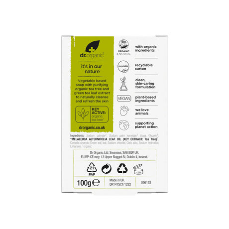 Jabon Arbol de Te · Dr Organic · 100 gramos