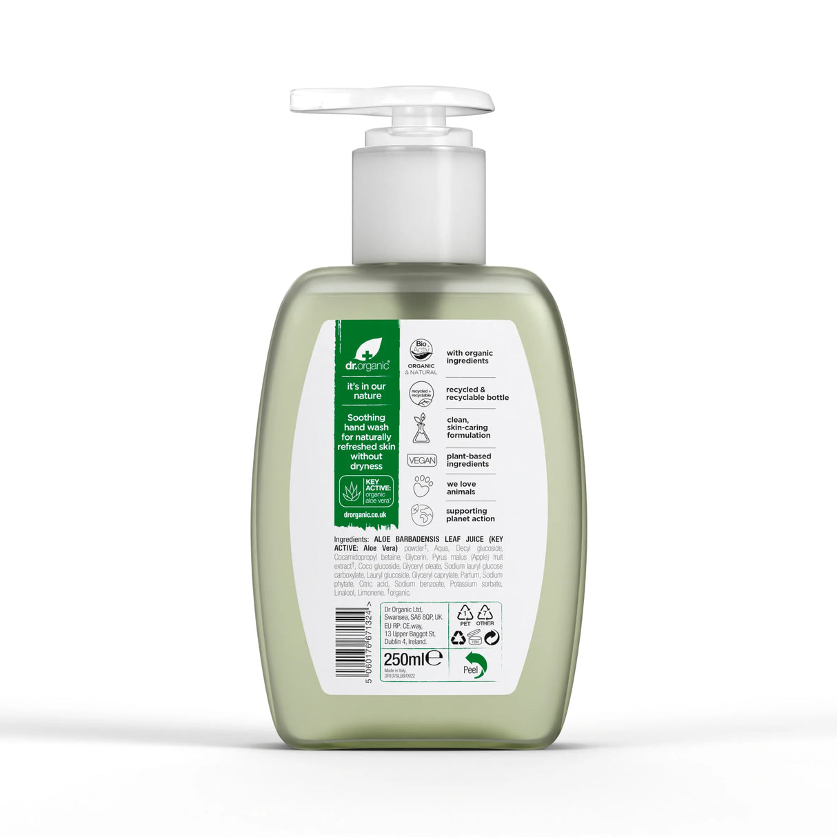 Jabon de Manos Aloe Vera · Dr Organic · 250 ml