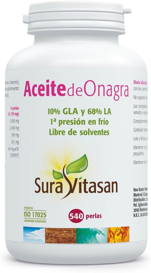 Aceite de Onagra · Sura Vitasan · 540 perlas