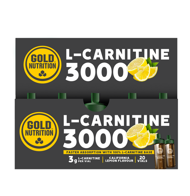 L-Carnitine 3000 mg Limón · Gold Nutrition · 20 monodosis