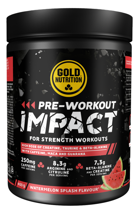 Pre-Workout Impact Sandía · Gold Nutrition · 400 gramos