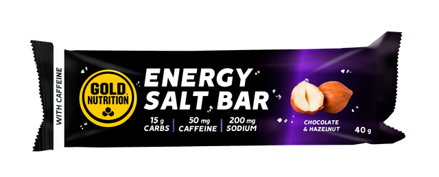 Endurance Salt Bar Chocolate y Avellana · Gold Nutrition · 40 gramos