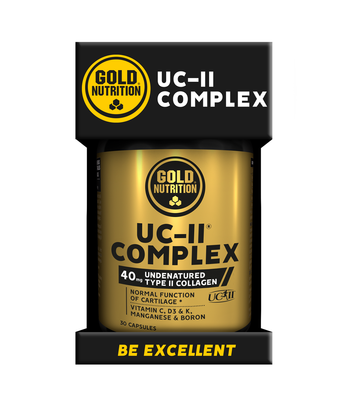 Collagen UC-II Complex · Gold Nutrition · 30 cápsulas vegetales