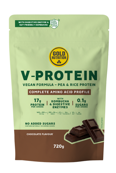 V-Protein Chocolate · Gold Nutrition · 720 gramos