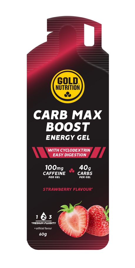 Carb Max Energy Gel Fresa · Gold Nutrition · 60 gramos