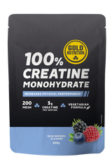 Creatine Monohydrate Frutos Rojos · Gold Nutrition · 200 gramos