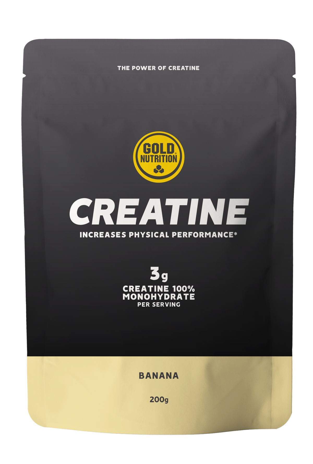 Creatine Monohydrate Plátano · Gold Nutrition · 200 gramos