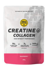 Creatine + Collagen Frambuesa · Gold Nutrition · 200 gramos