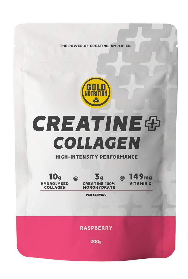 Creatine + Collagen Frambuesa · Gold Nutrition · 200 gramos