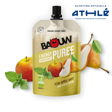 Compota Energética Pera Manzana Menta Baouw