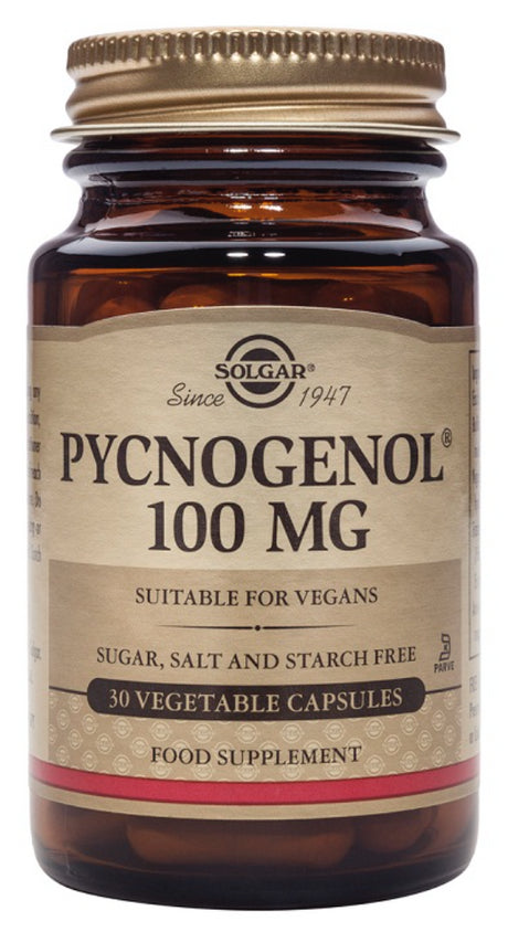 Pycnogenol 100 mg · Solgar · 30 cápsulas