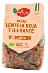 Pasta de Lenteja Roja y Guisante Sin Gluten Bio · El Granero Integral · 250 gramos