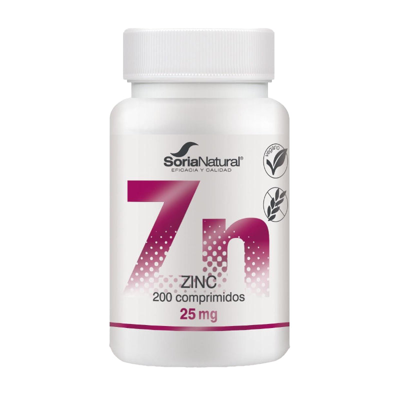Zinc - Liberación Sostenida · Soria Natural · 200 comprimidos