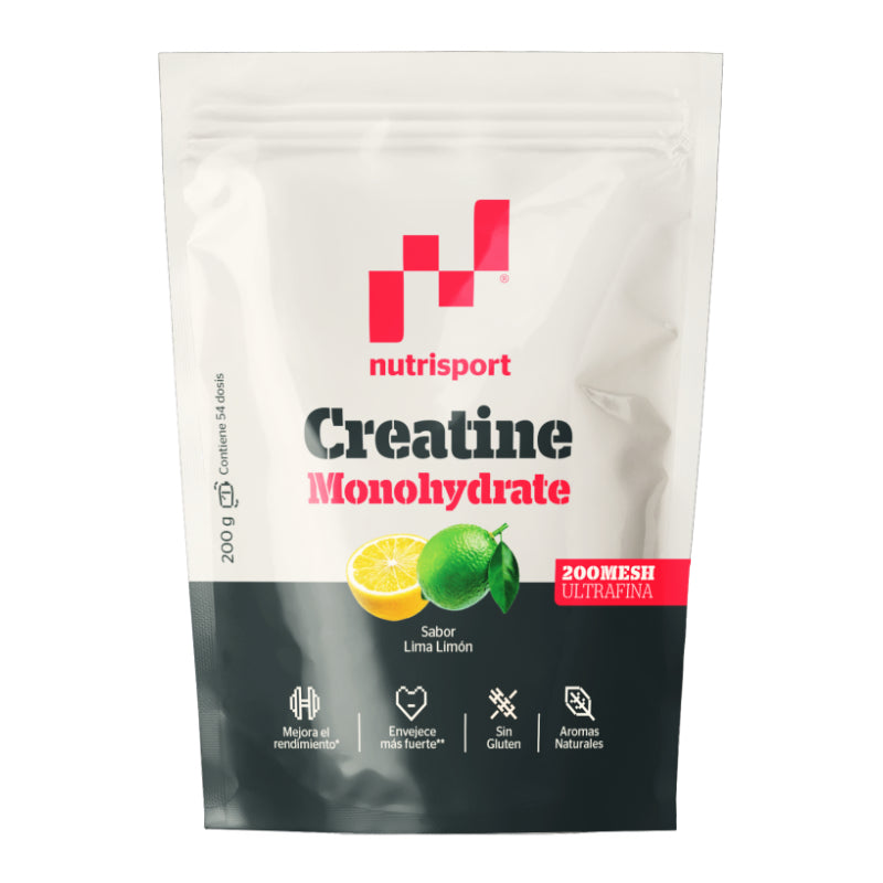 Creatina Monohidrato 200 Mesh Lima-Limón · Nutrisport · 200 gramos