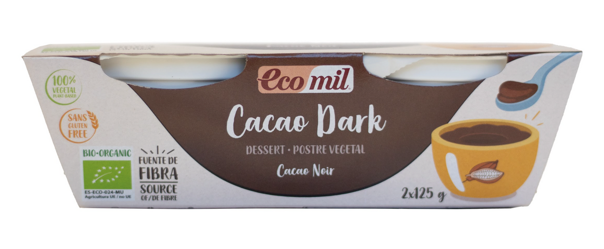 Postre de Cacao Dark · Ecomil · 2x125 gramos