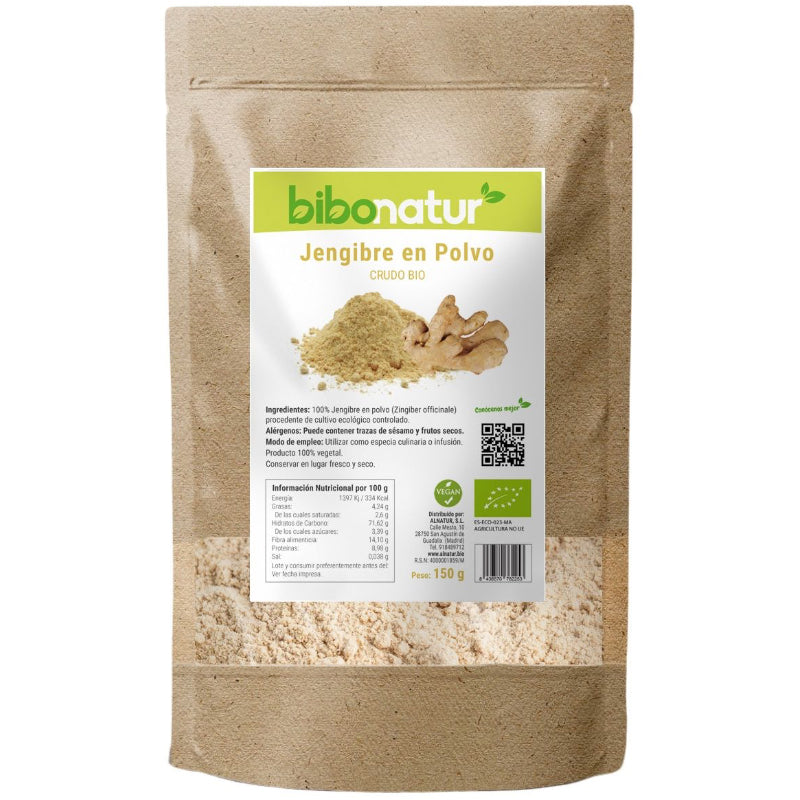 Jengibre en Polvo Bio · Bibonatur · 150 gramos